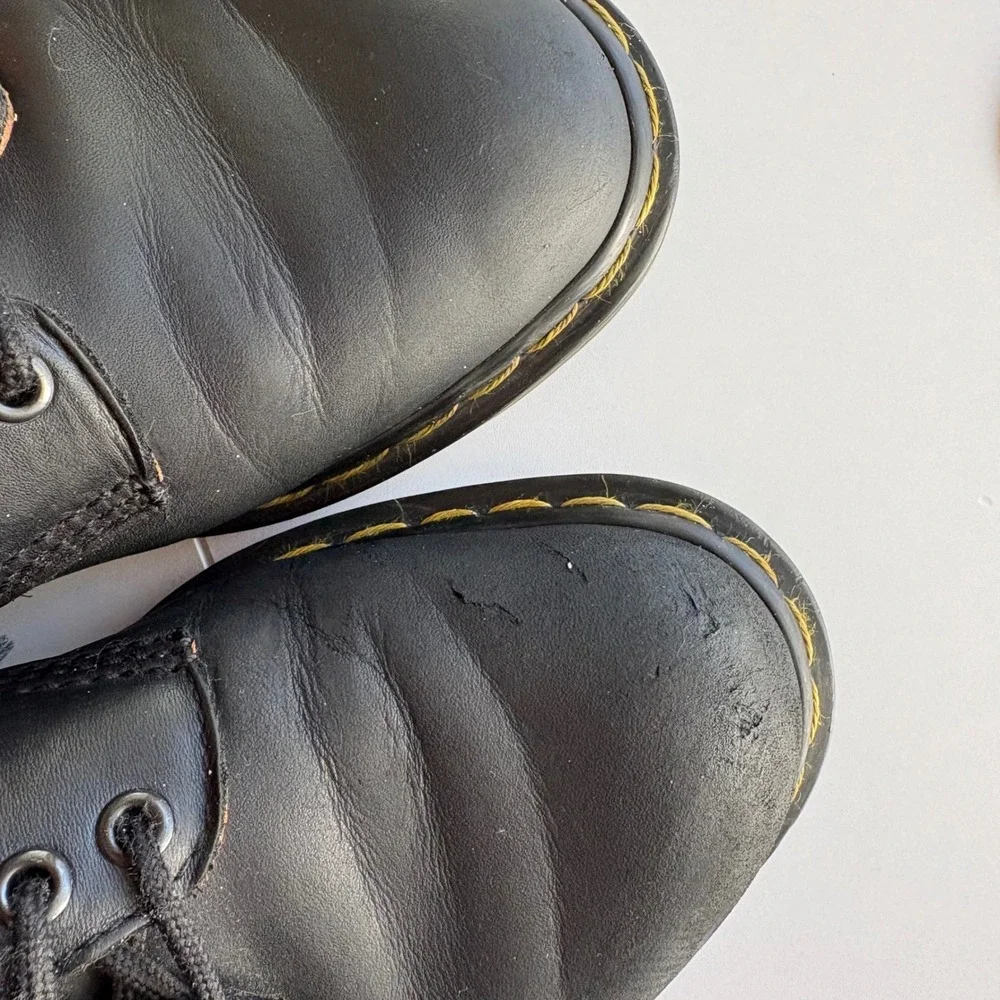 Dr. Martens 8053 Padded‎ Collar Oxford Mens Size 9 Black Made In England Vintage